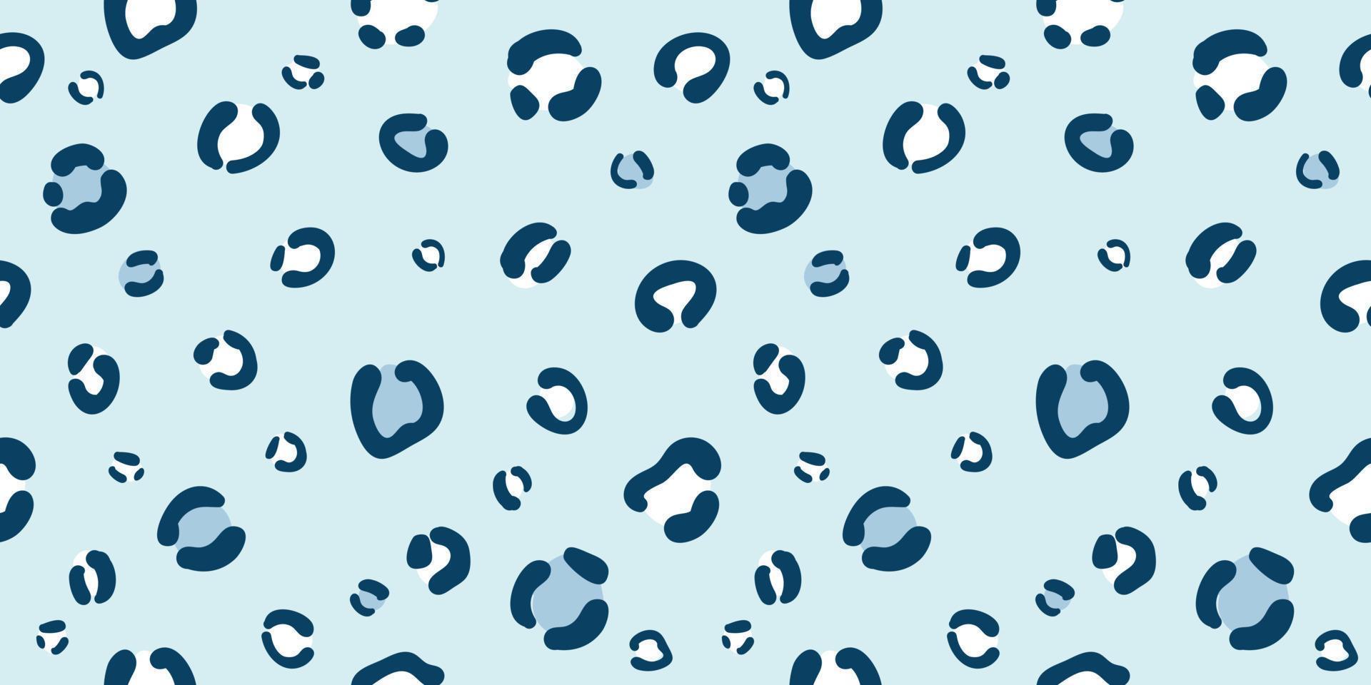 Fondo de patrón de vector transparente de guepardo, guepardo azul