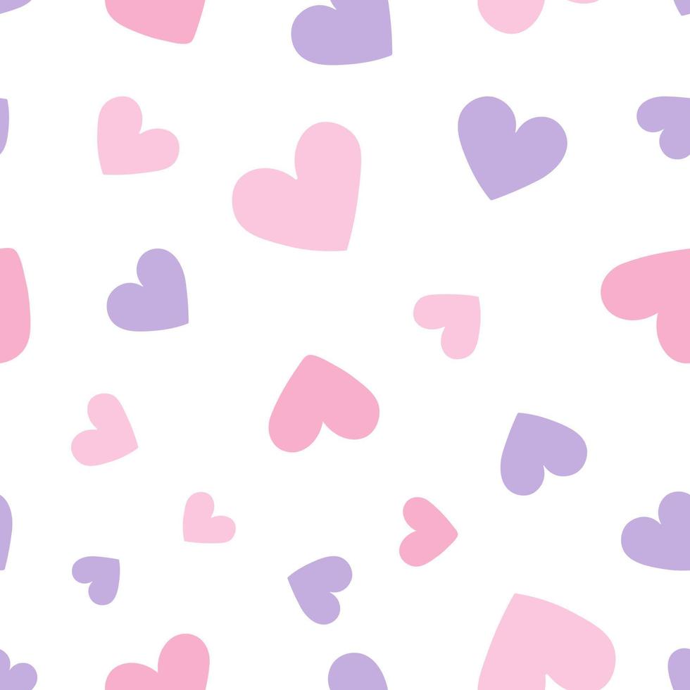 Seamless repeat pattern with colorful hearts vector