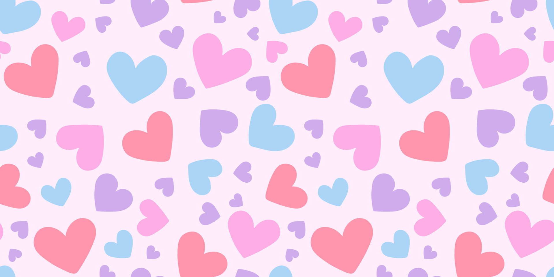 Pastel hearts pattern background, vector wallpaper 16181072 Vector Art ...