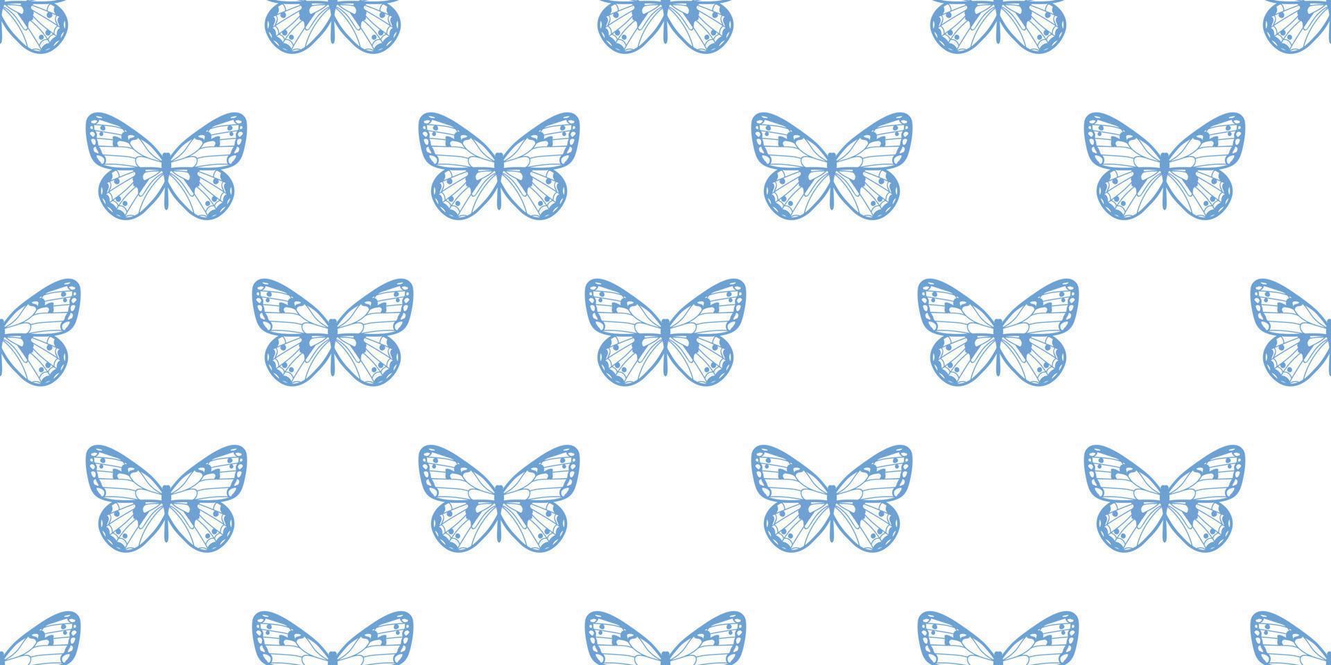 Butterfly seamless repeat pattern background vector