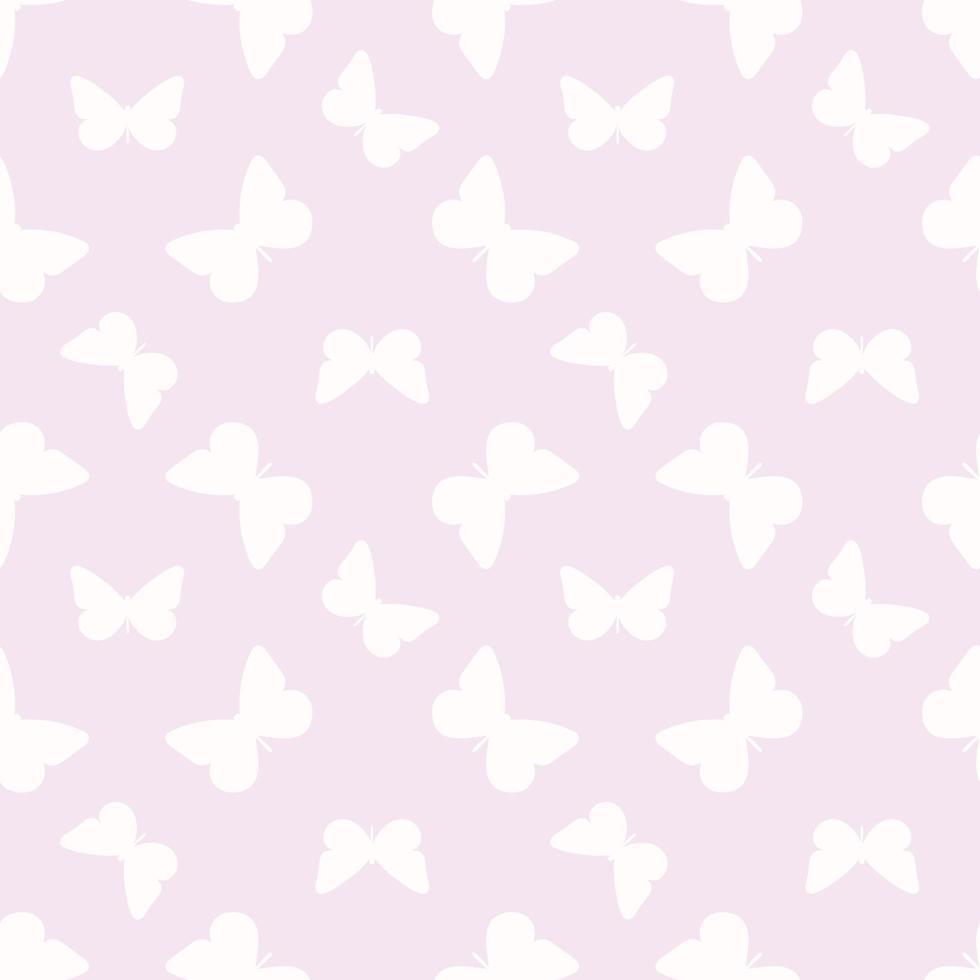 Vector butterfly cute seamless purple pattern design background