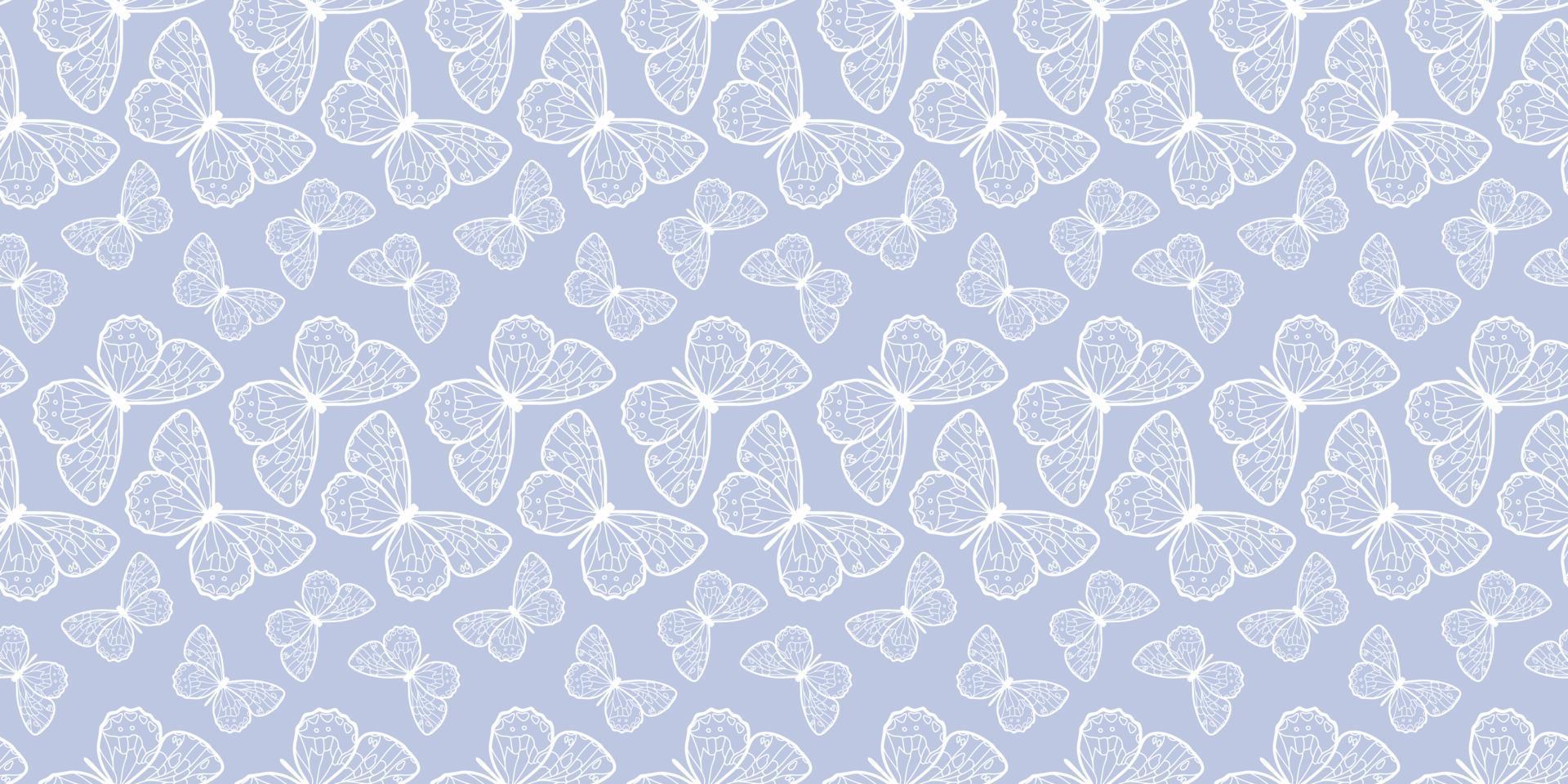 Butterfly seamless repeat pattern background vector