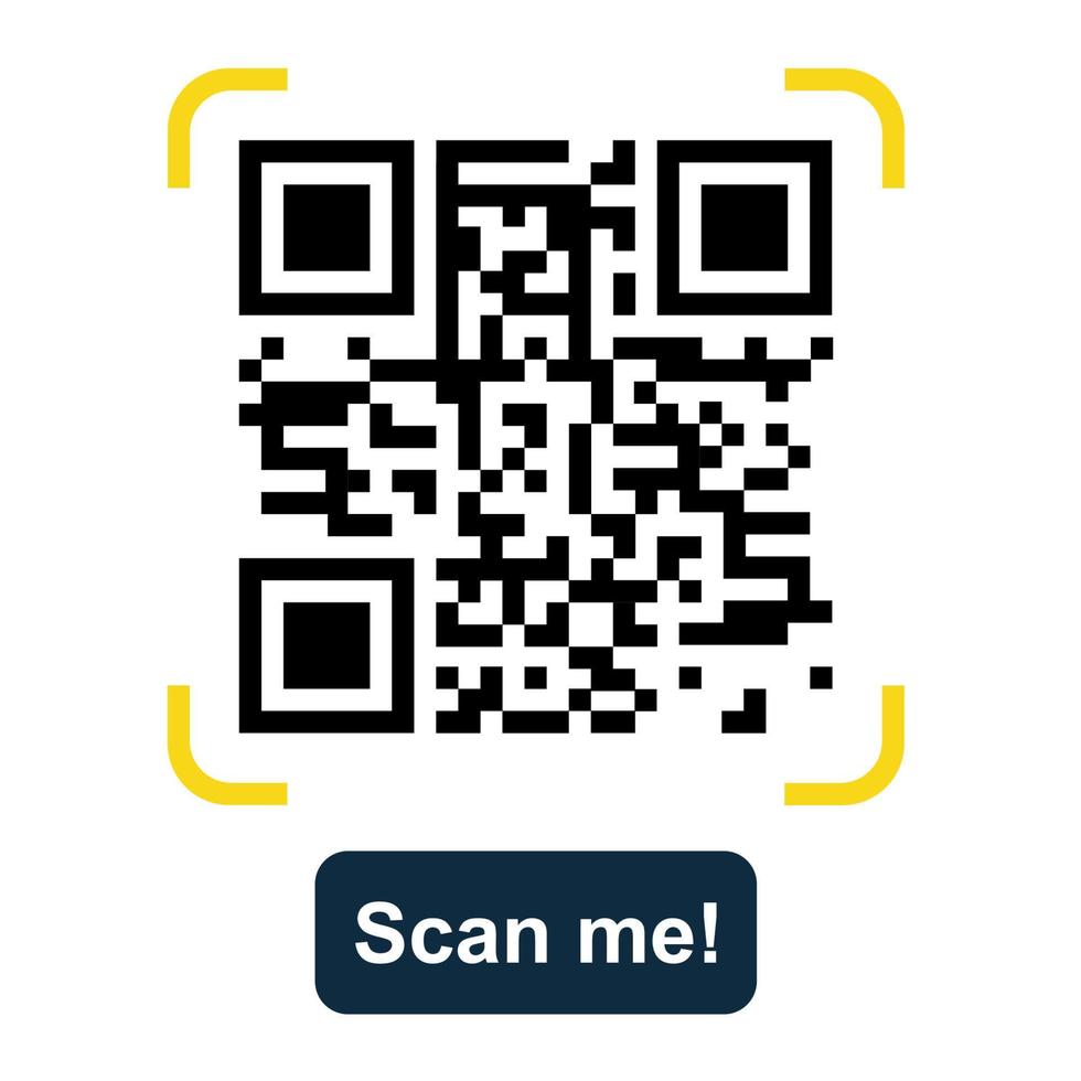 Scan me. Qr code scanning. Vector illustration