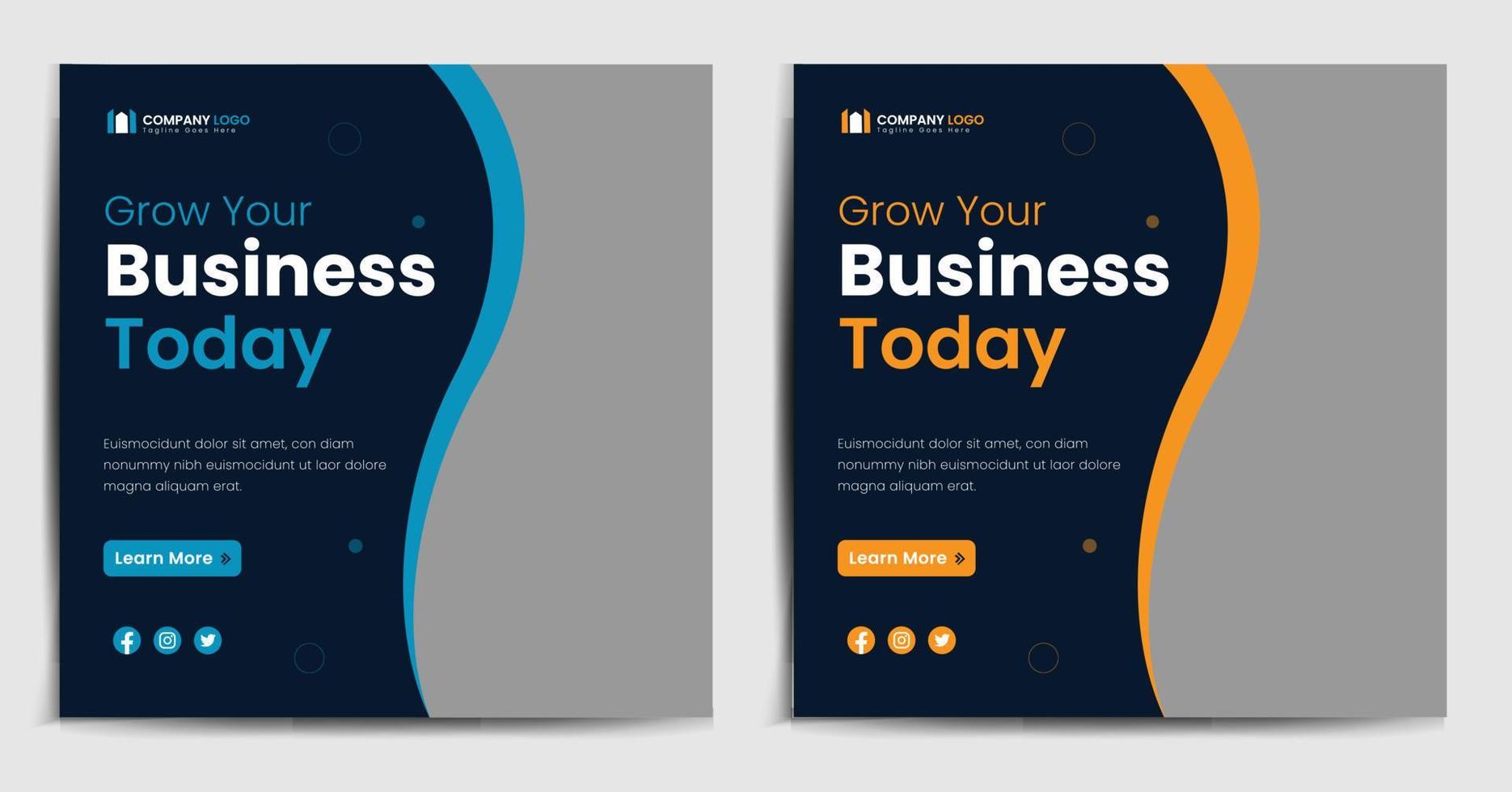 Trendy Corporate Digital Marketing Social Media Post Template Free Vector Design