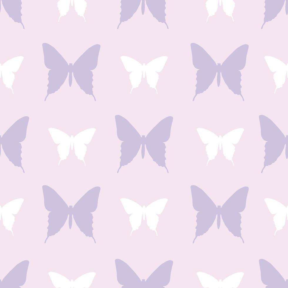 Cute seamless repeat pattern with butterflies vector