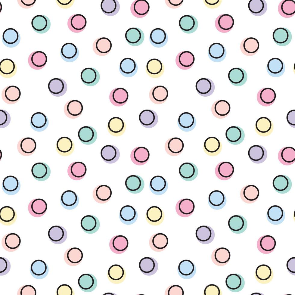 Abstract geometric circle pattern, seamless repeat. vector