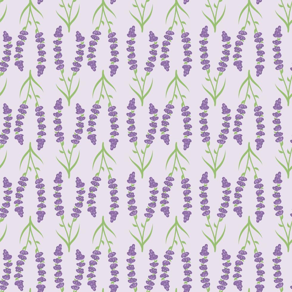 Cute floral lavenders seamless repeat pattern background vector. vector