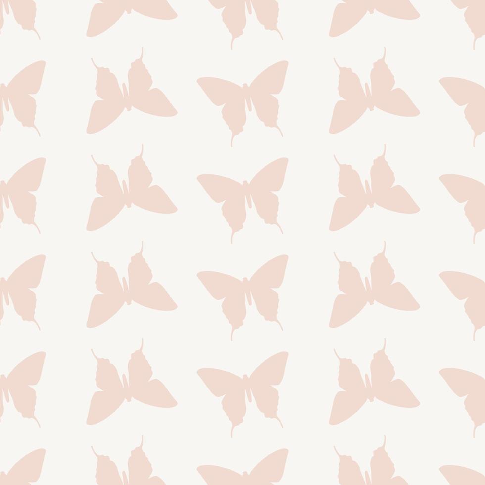 Seamless butterfly silhouette repeat pattern vector