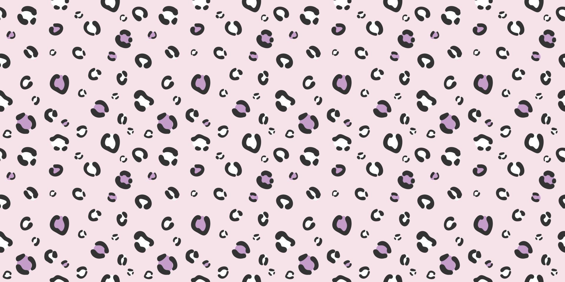 Cheetah seamless vector pattern background, purple and pink