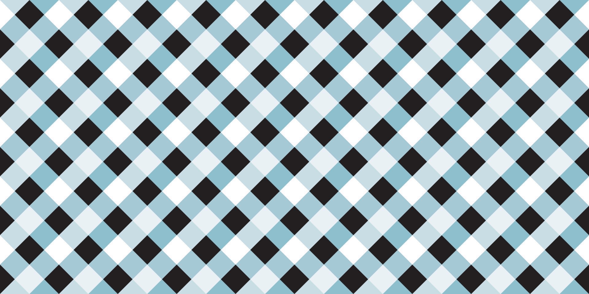 Checkered black and blue seamless repeat pattern background vector