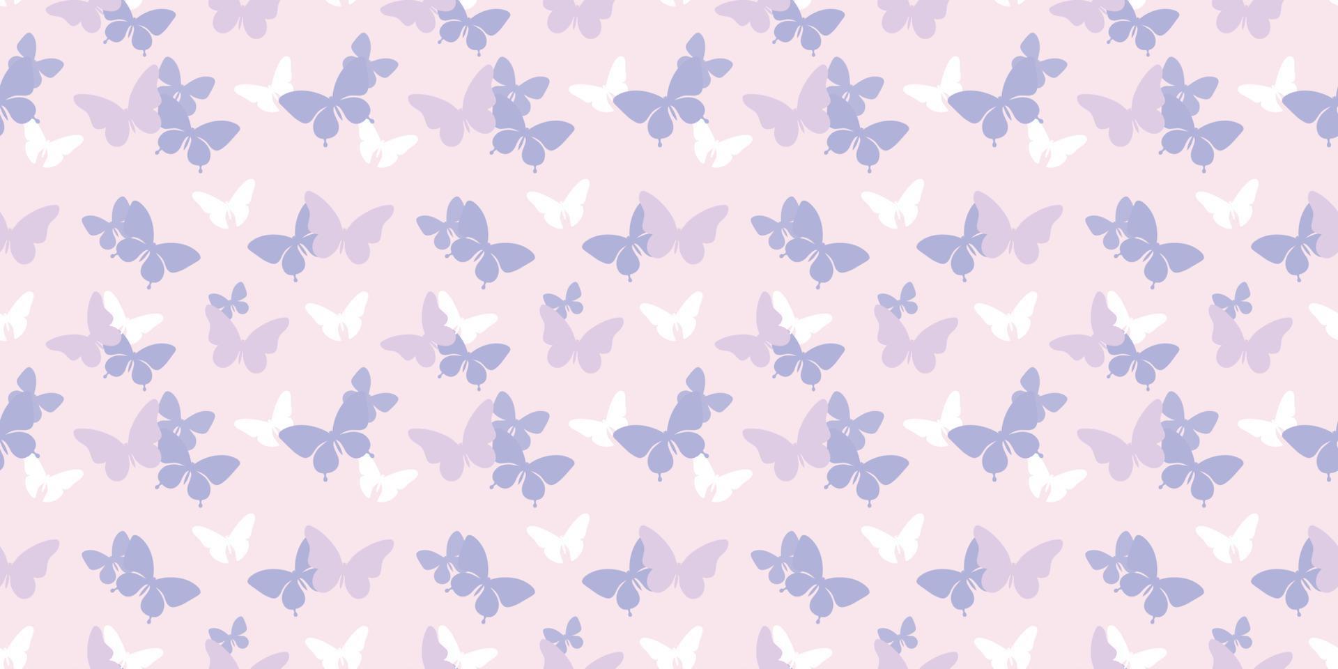 Purple butterflies, seamless repeat pattern background 16181490 Vector