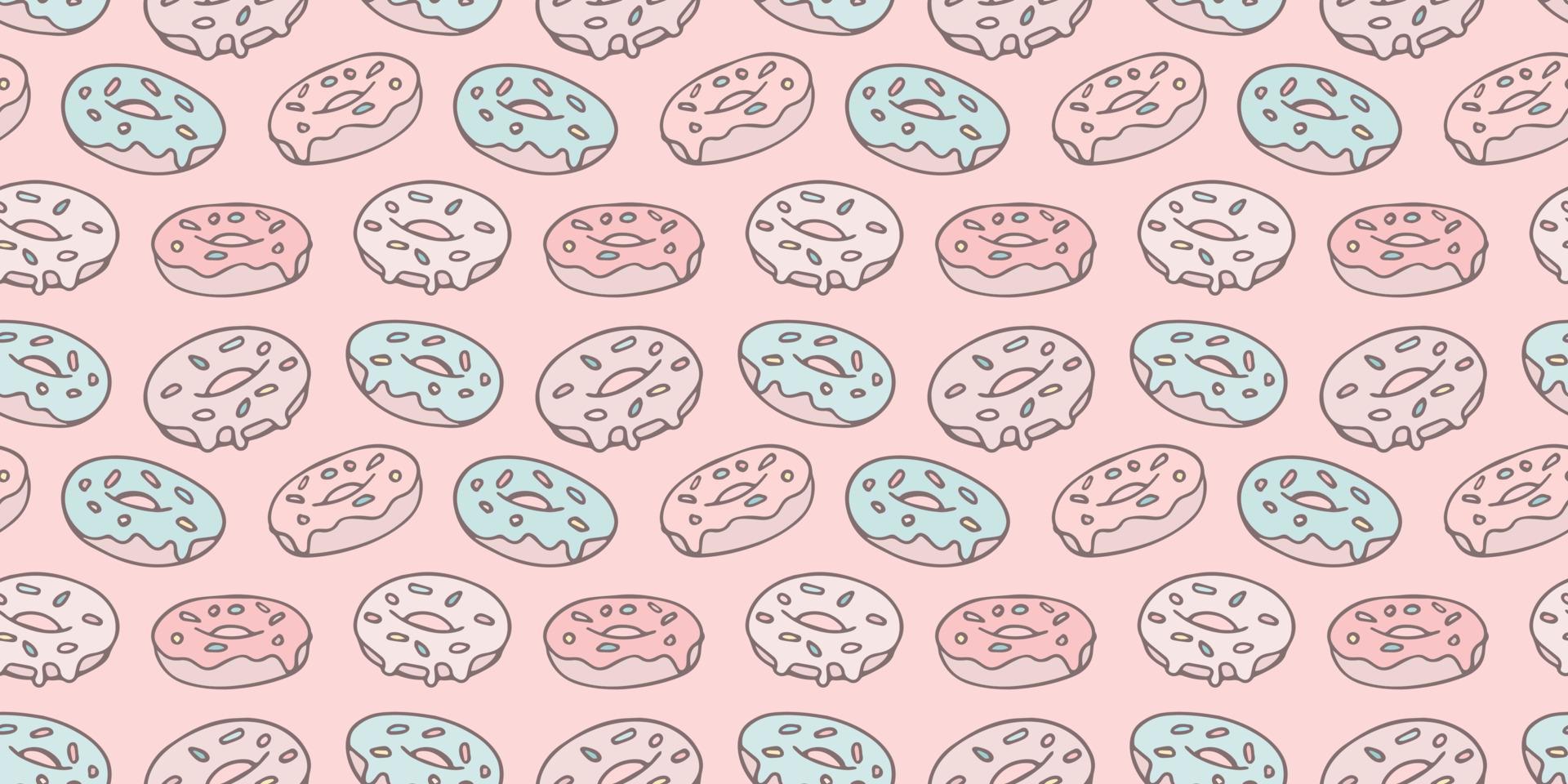 Donuts seamless repeat pattern background vector 16181491 Vector Art at ...