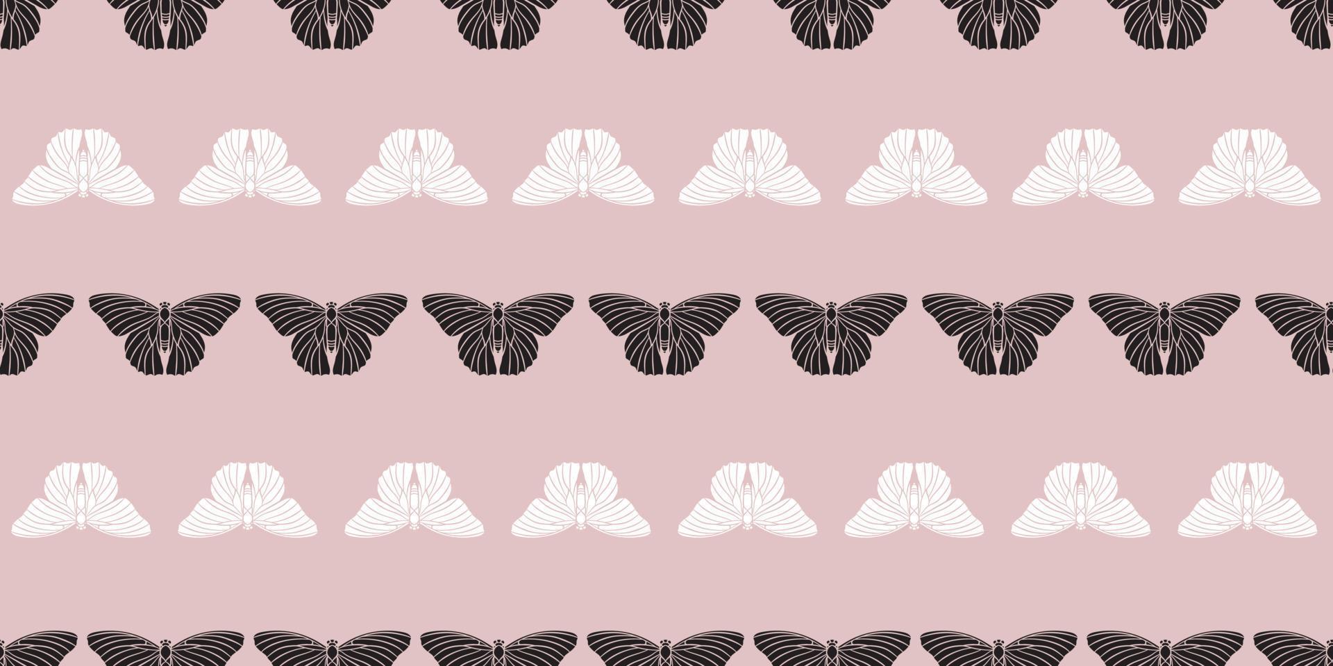 Butterfly seamless repeat pattern vector background