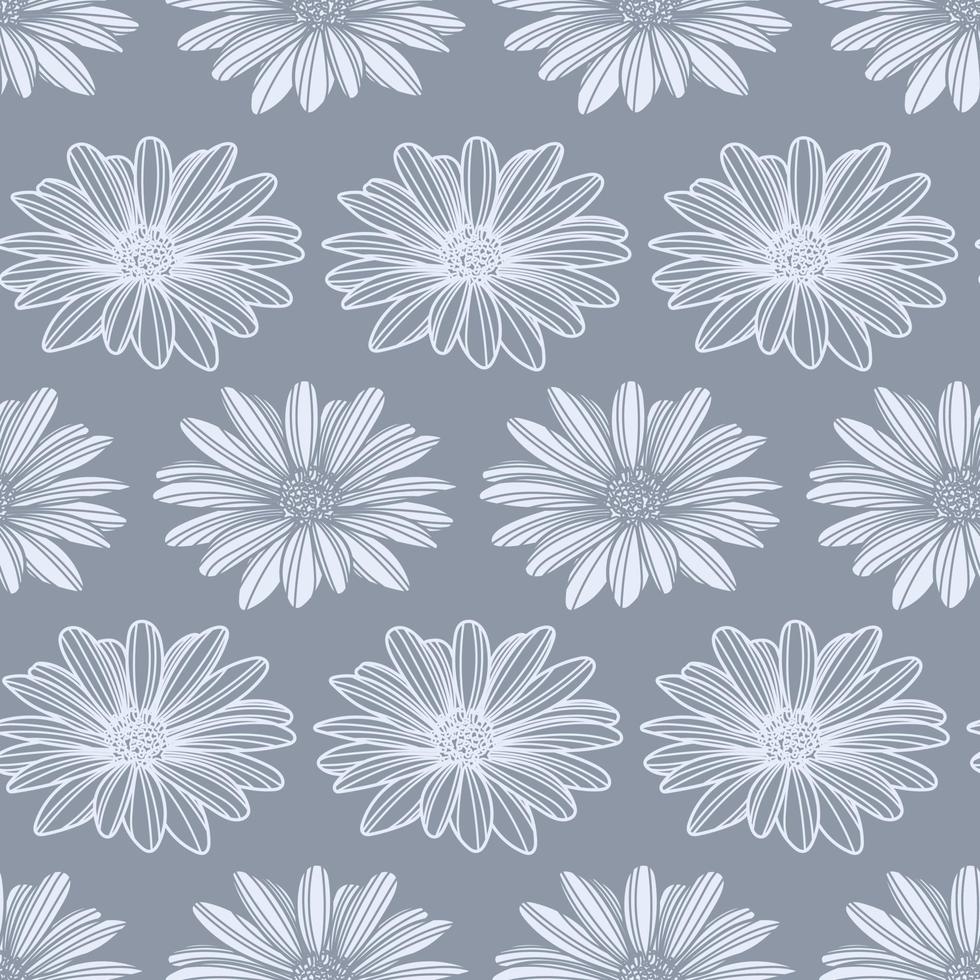 Cute pastel floral seamless repeat pattern vector