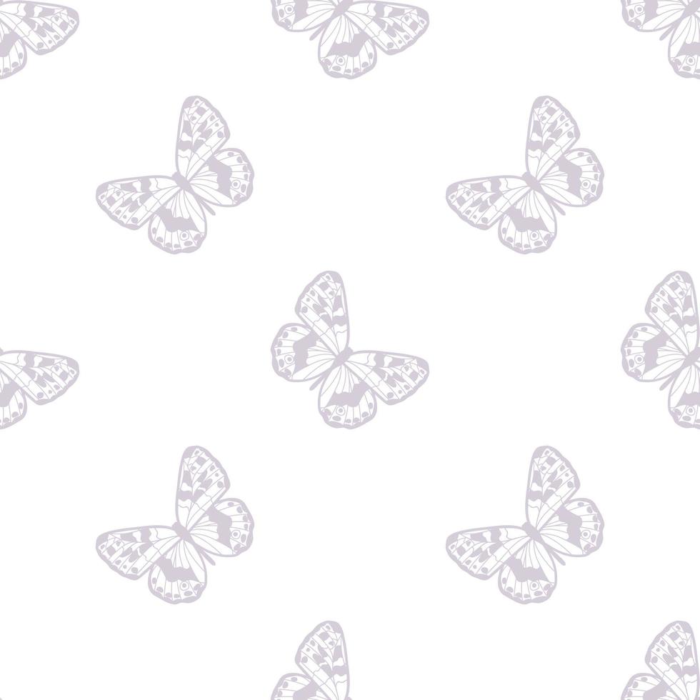 Fondo de patrón de repetición perfecta de mariposa vector