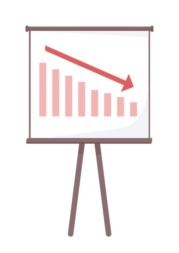 Falling down graphic semi flat color vector object