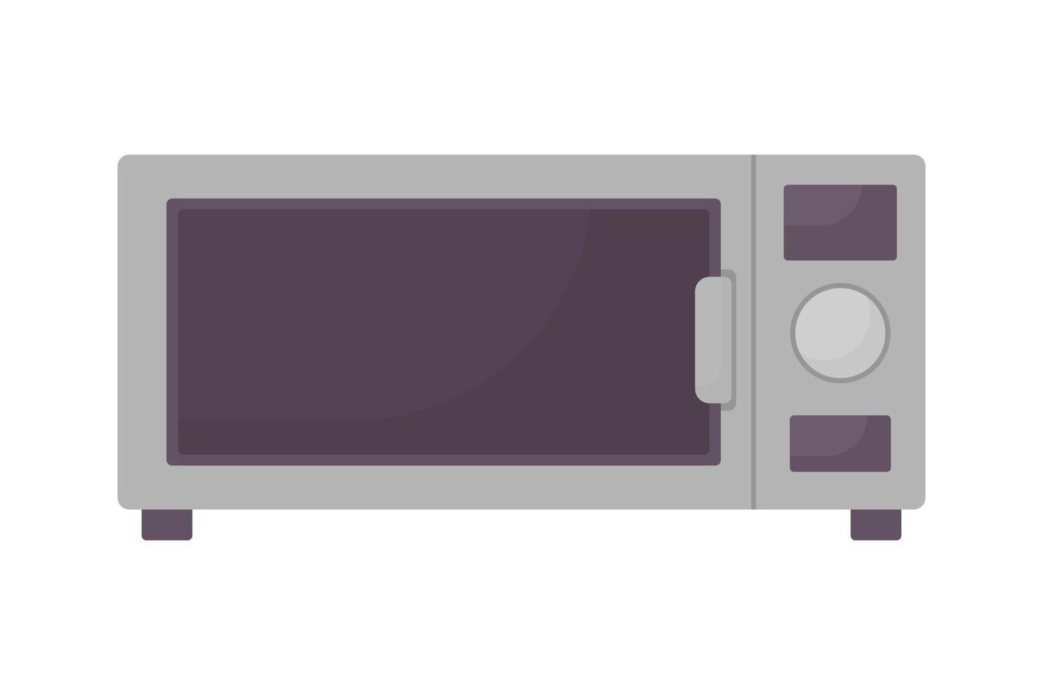 Microwave semi flat color vector object