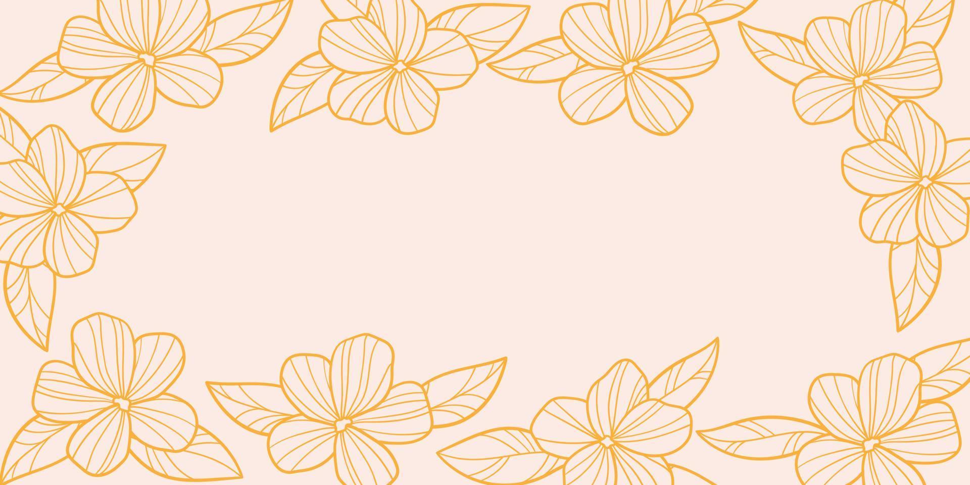 Floral boarder, vector frame with flowers