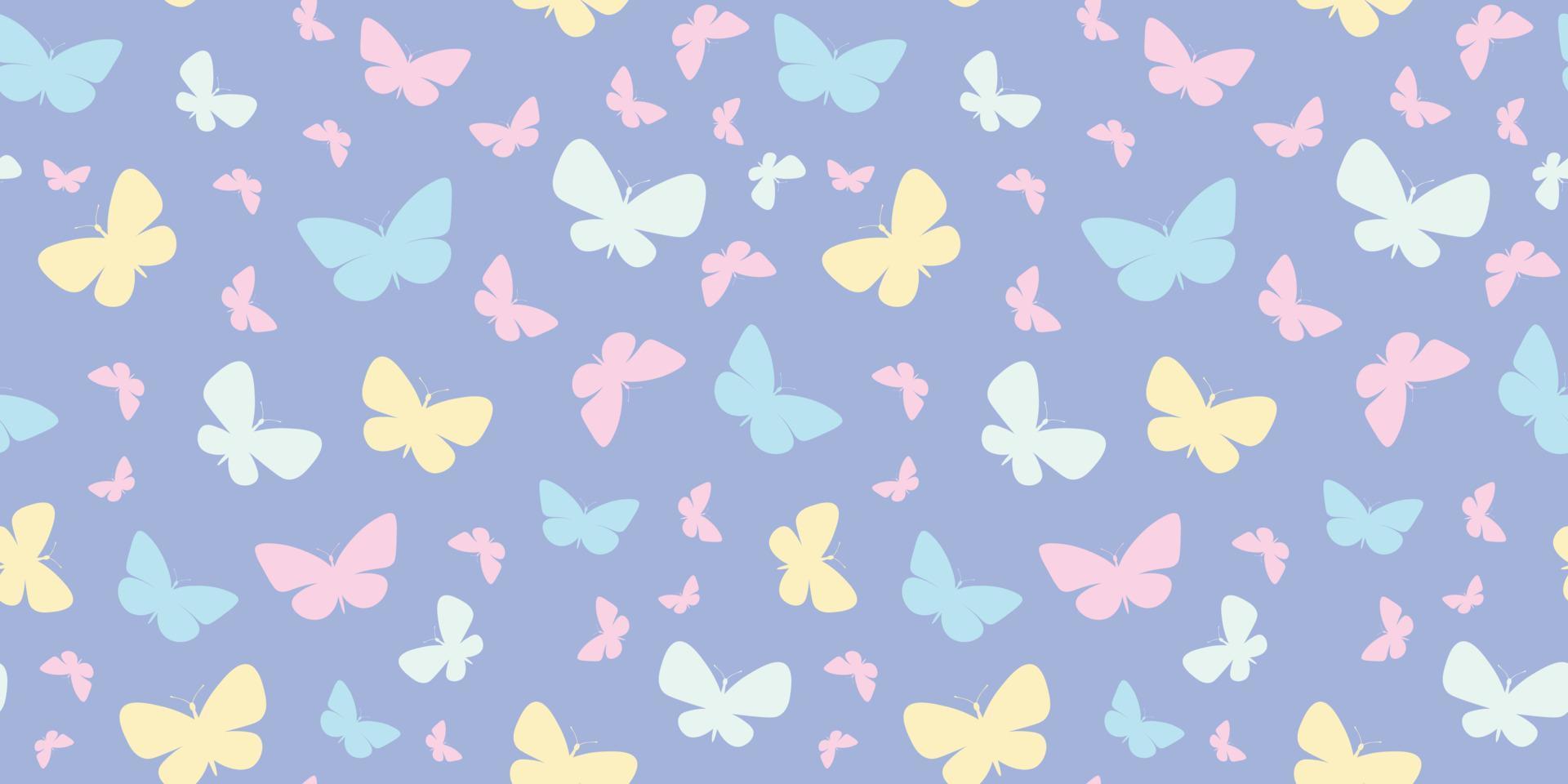 Butterfly vector pattern, repeat