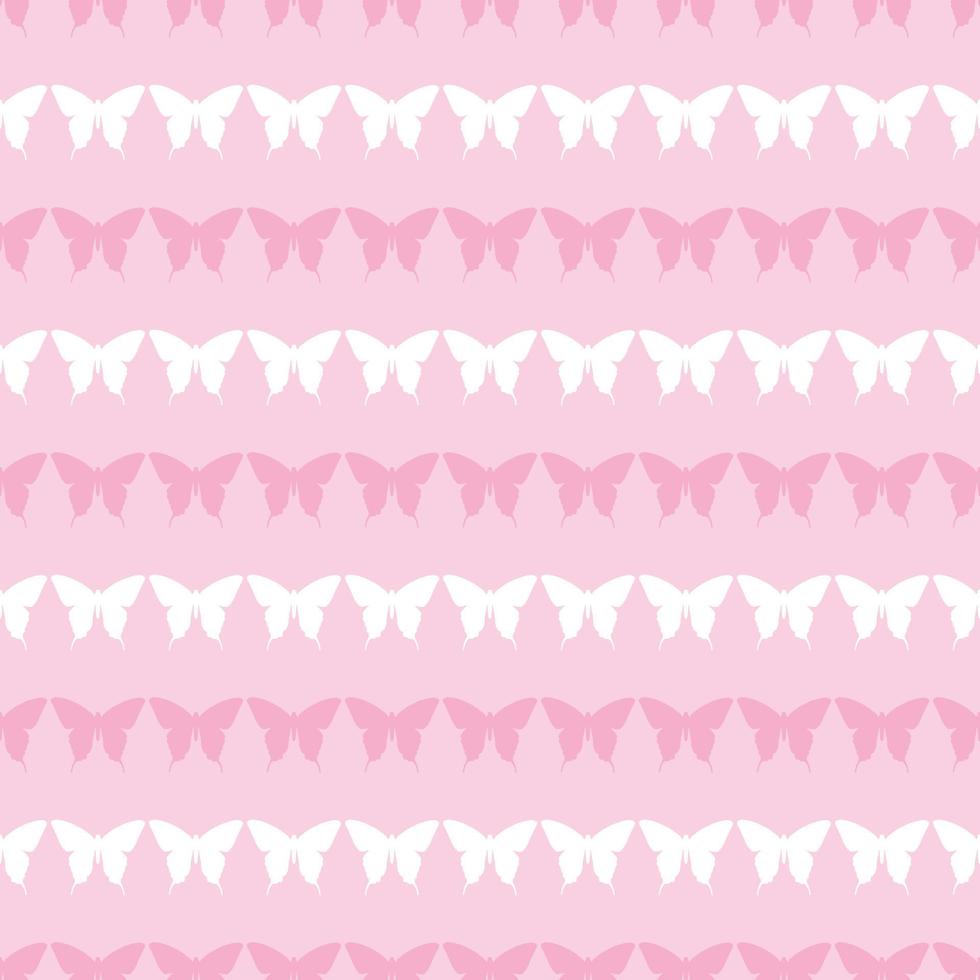 Pastel butterfly seamless repeat pattern background vector
