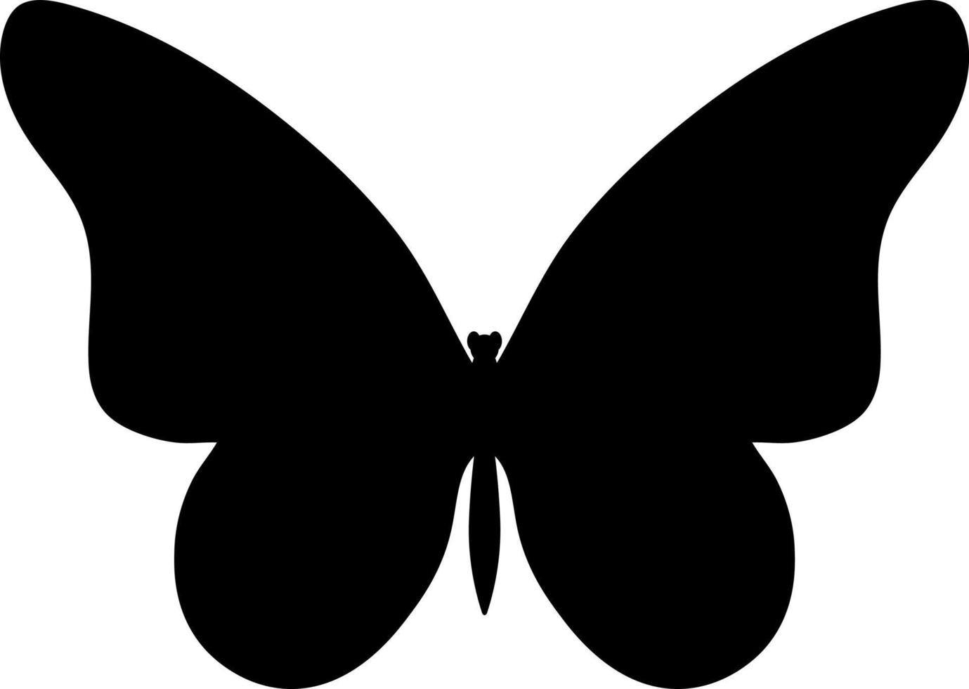 Vector butterfly silhouette, cute logo