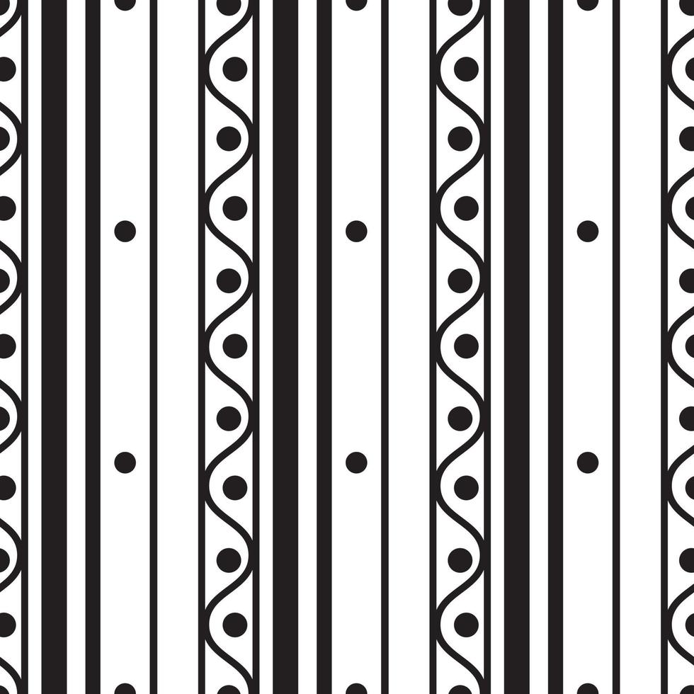 patrón retro geométrico blanco y negro vector