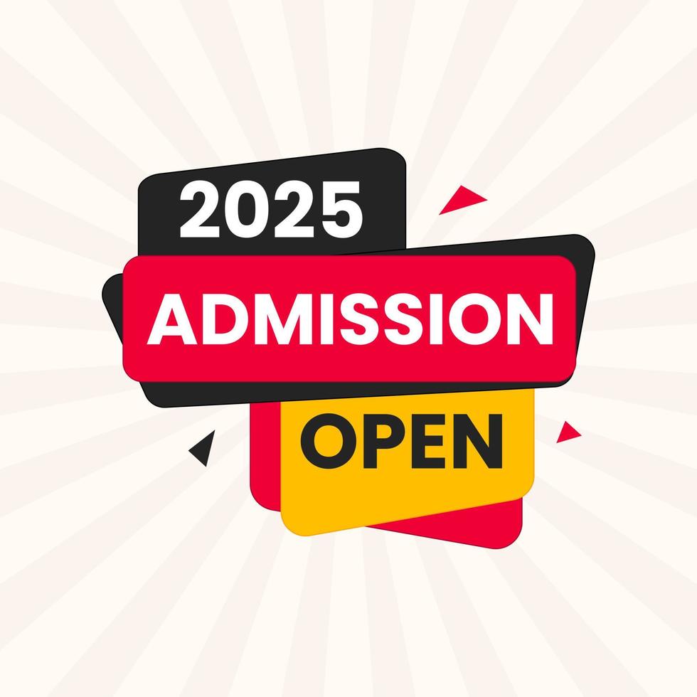 2025 admission open and admission going on banner set for social media post and banner vector