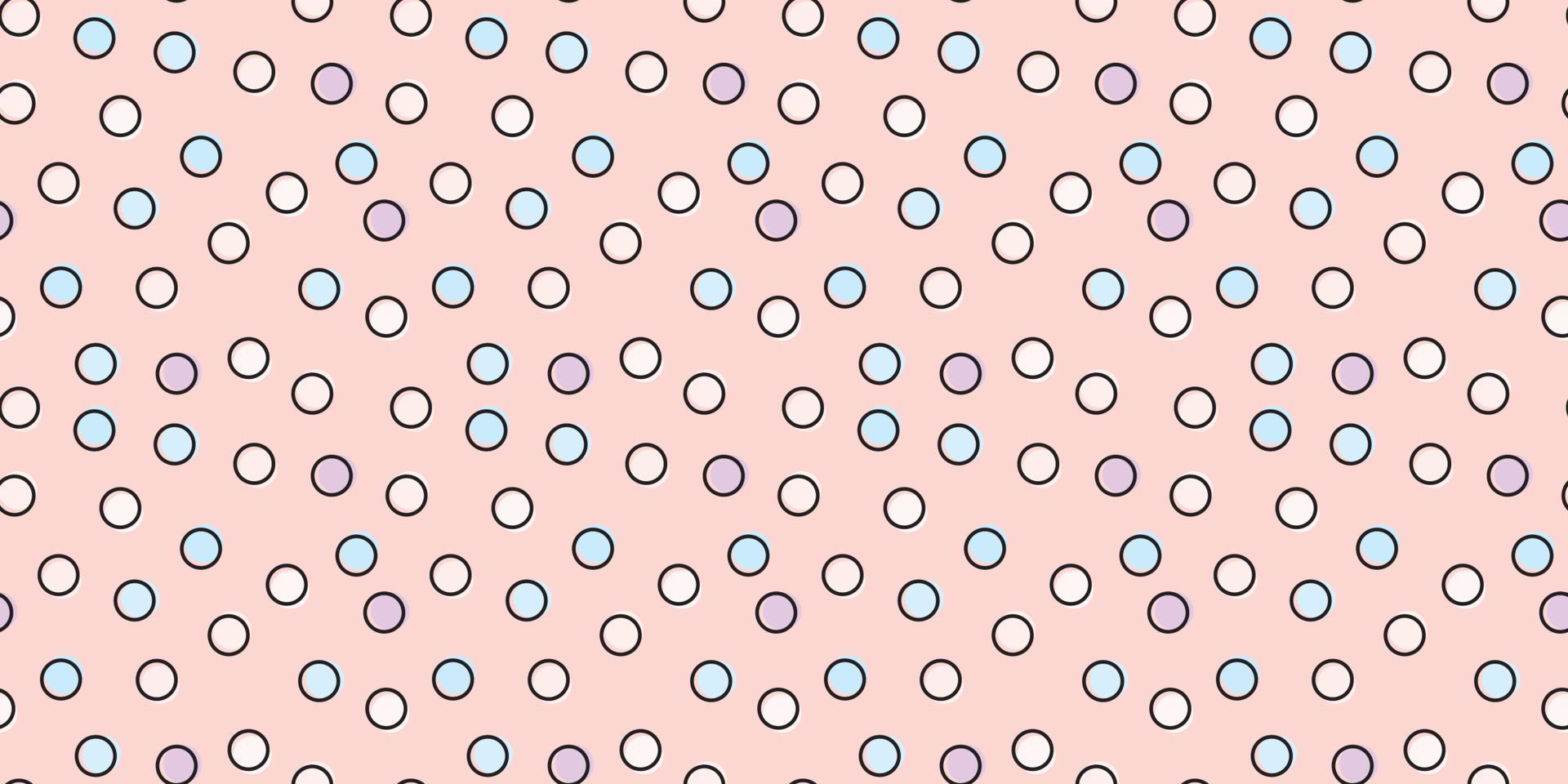 Scattered, random circles seamless repeat pattern background vector