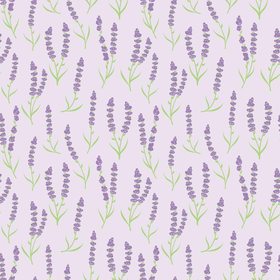 Lavender seamless repeat pattern vector background, floral.