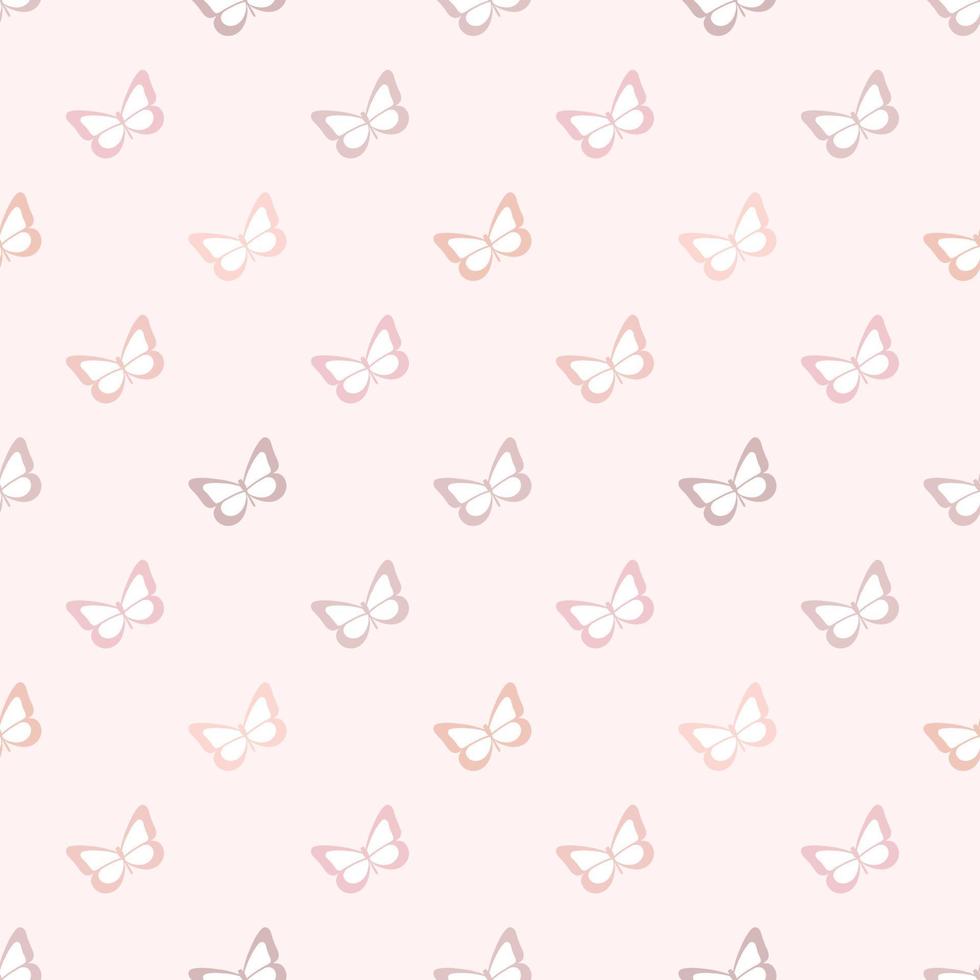 Vector butterfly cute seamless repeat pattern design background