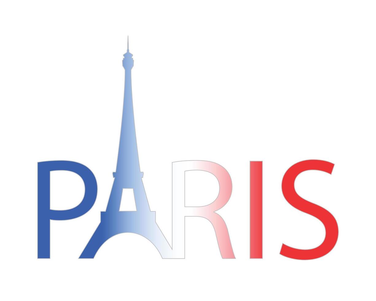 parís, francia, logotipo, vector