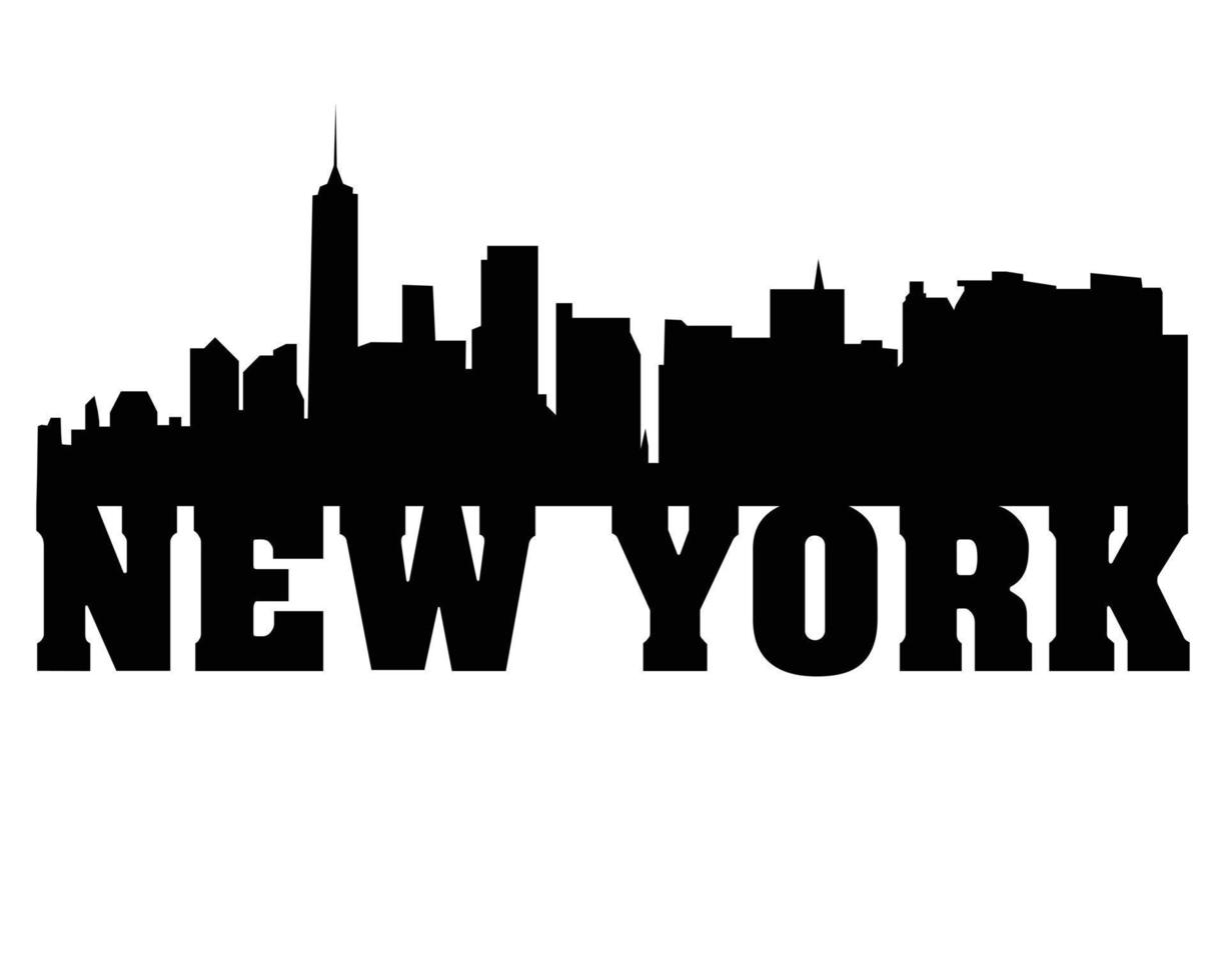 vector del logotipo del horizonte de la ciudad de nueva york