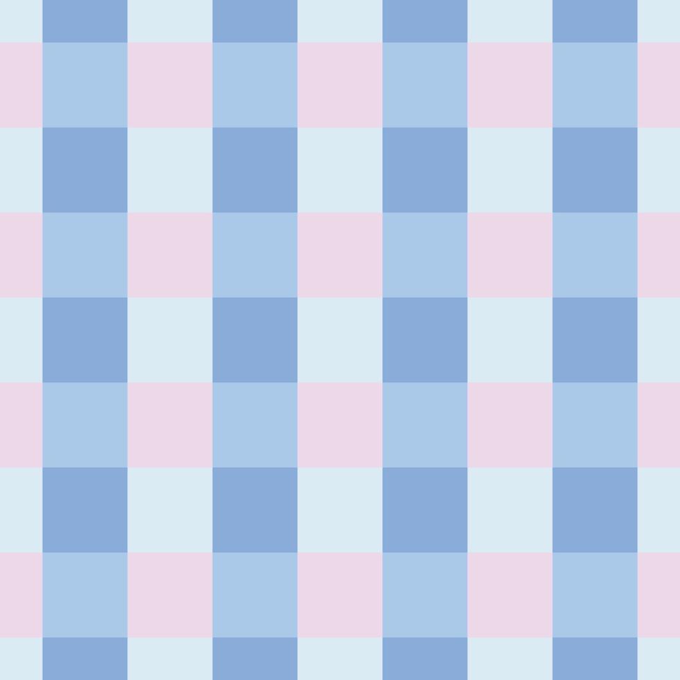 patrón de vectores geométricos a cuadros de gingham, fondo abstracto azul y rosa,