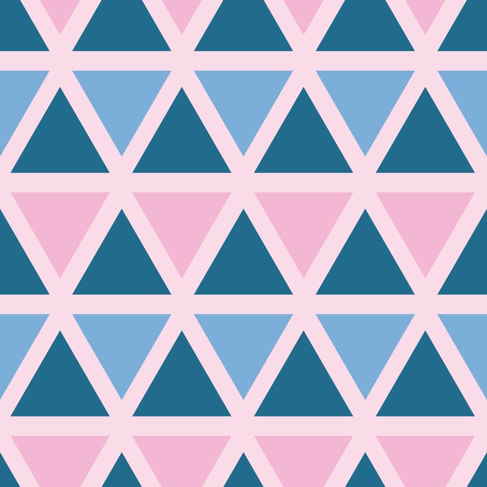 Abstract geometric vector pattern with triangles, seamless repeat background.