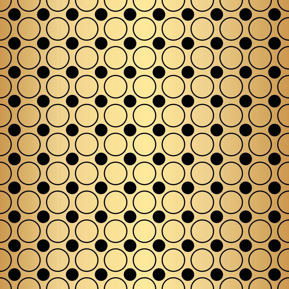 Geometric gold seamless repeat pattern background, gold and black wallpaper. vector