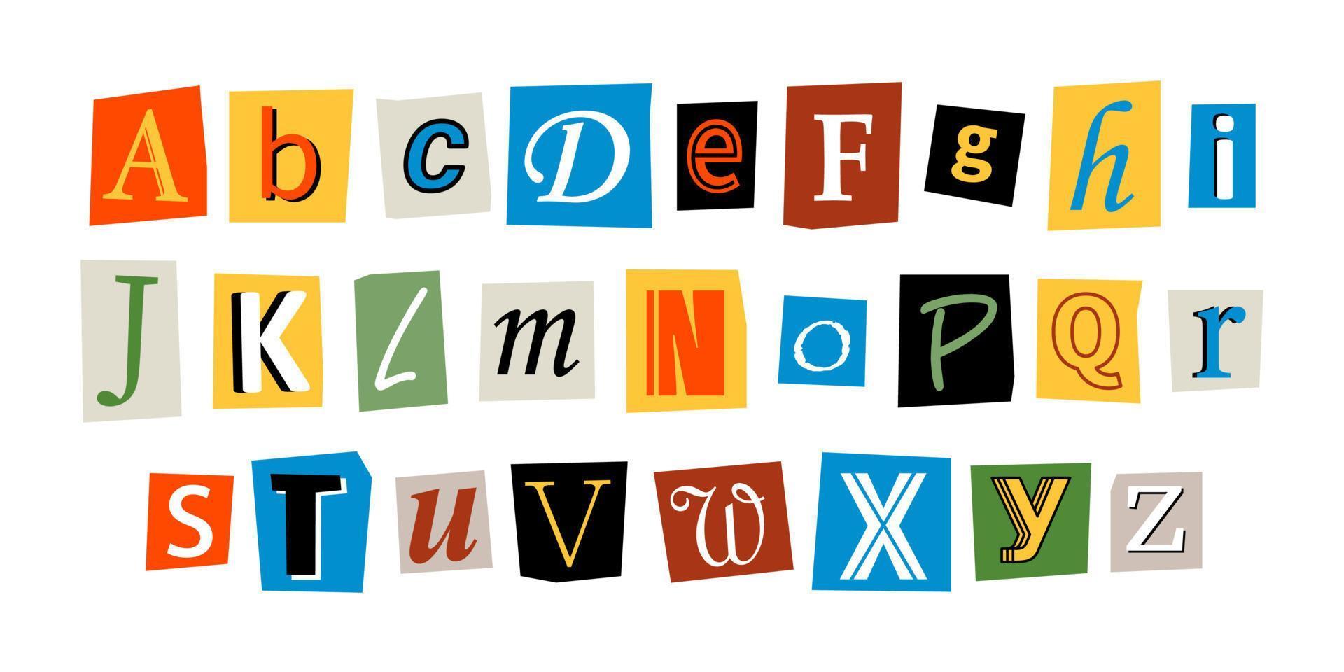 Digital Magazine Cutout Alphabet-ransom Note Letters-numbers