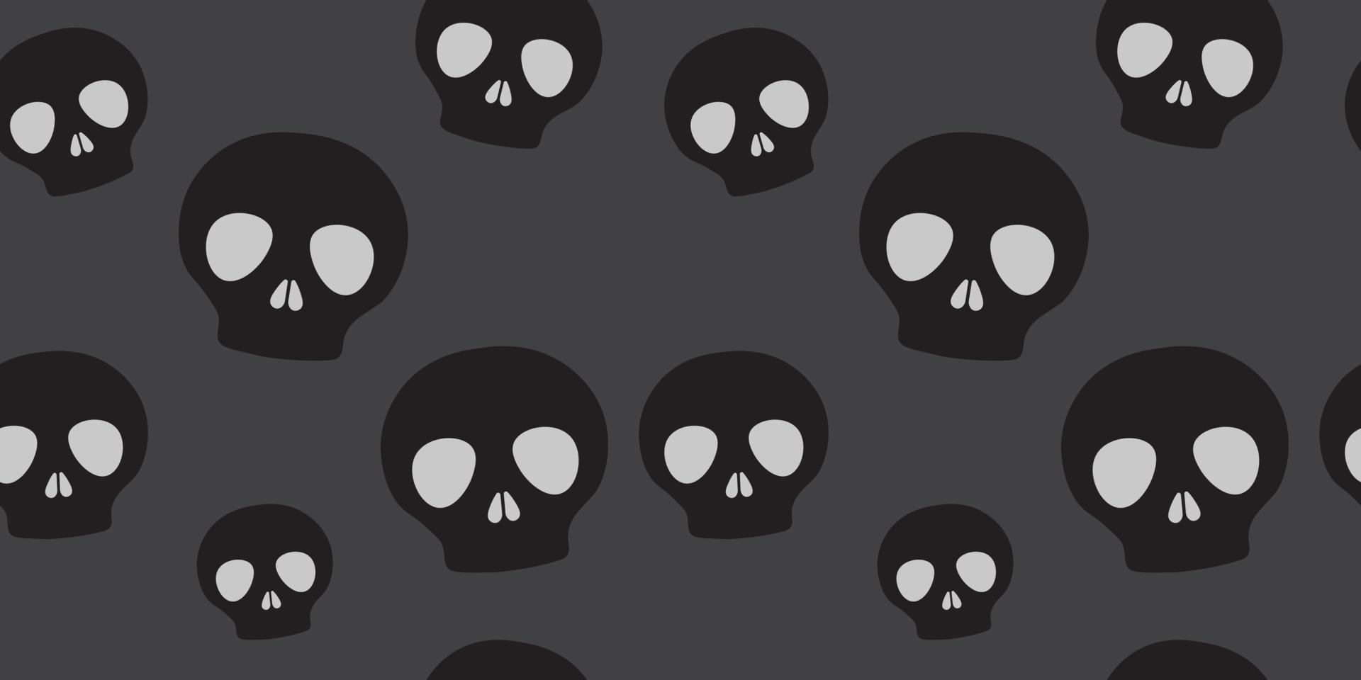 Skull icons seamless repeat pattern background. vector