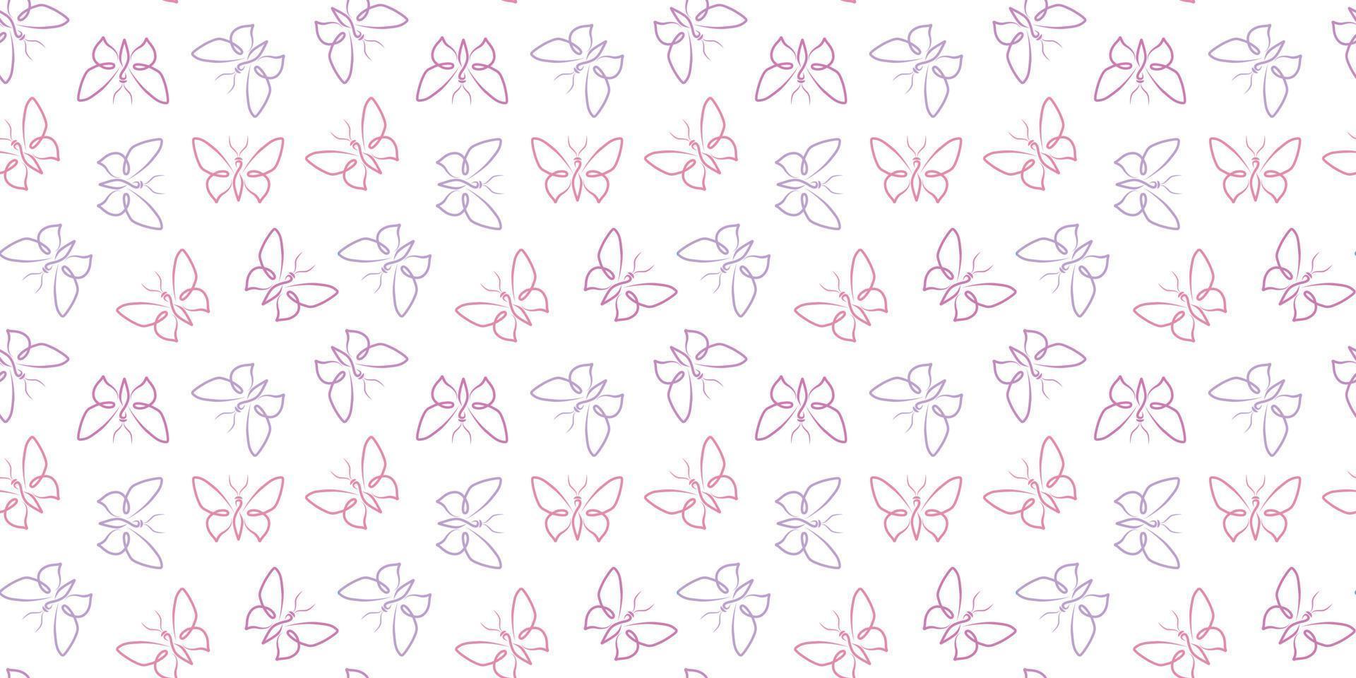 Pastel butterfly background, vector pattern, random