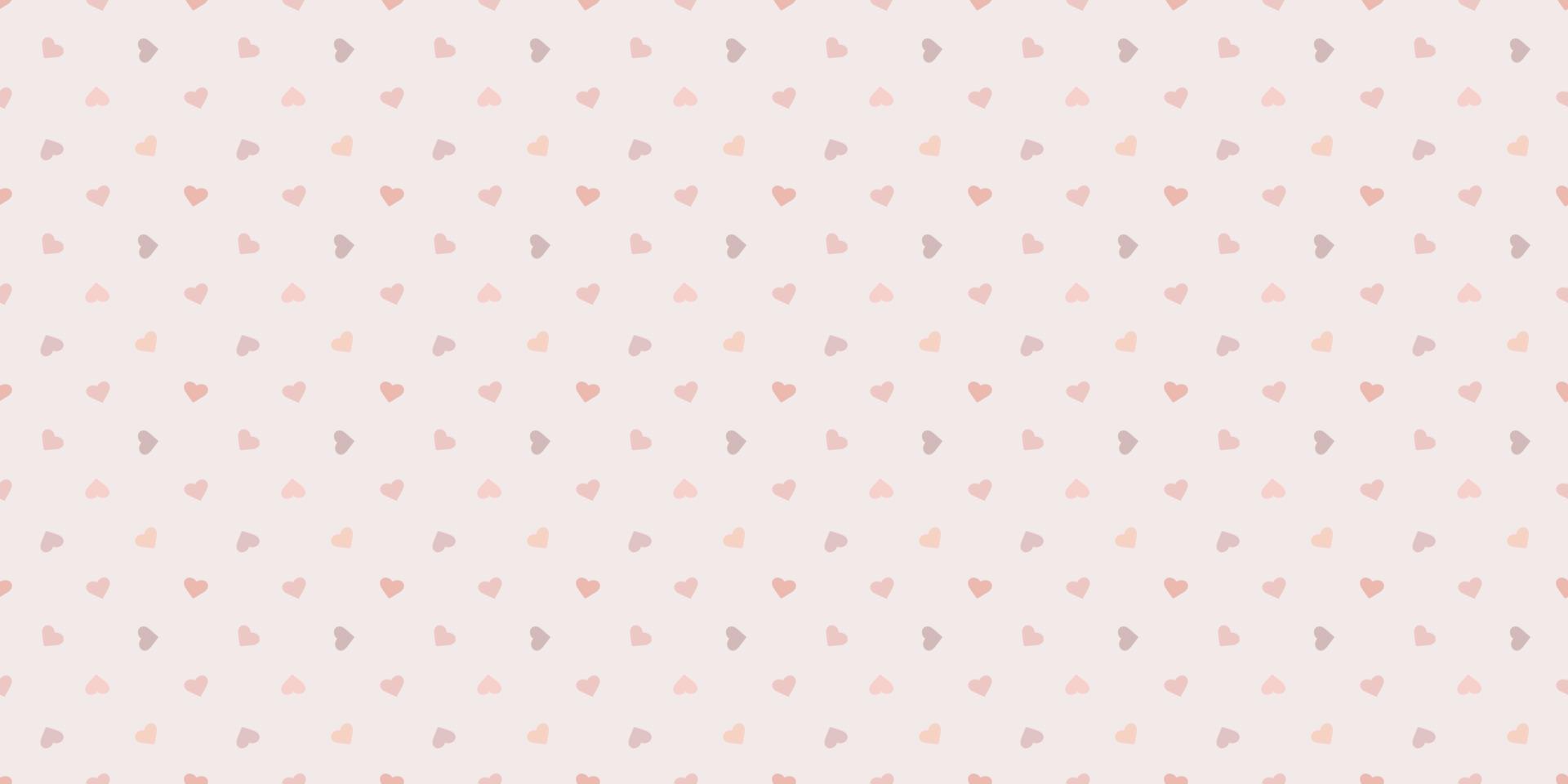 Pastel hearts seamless pattern vector background