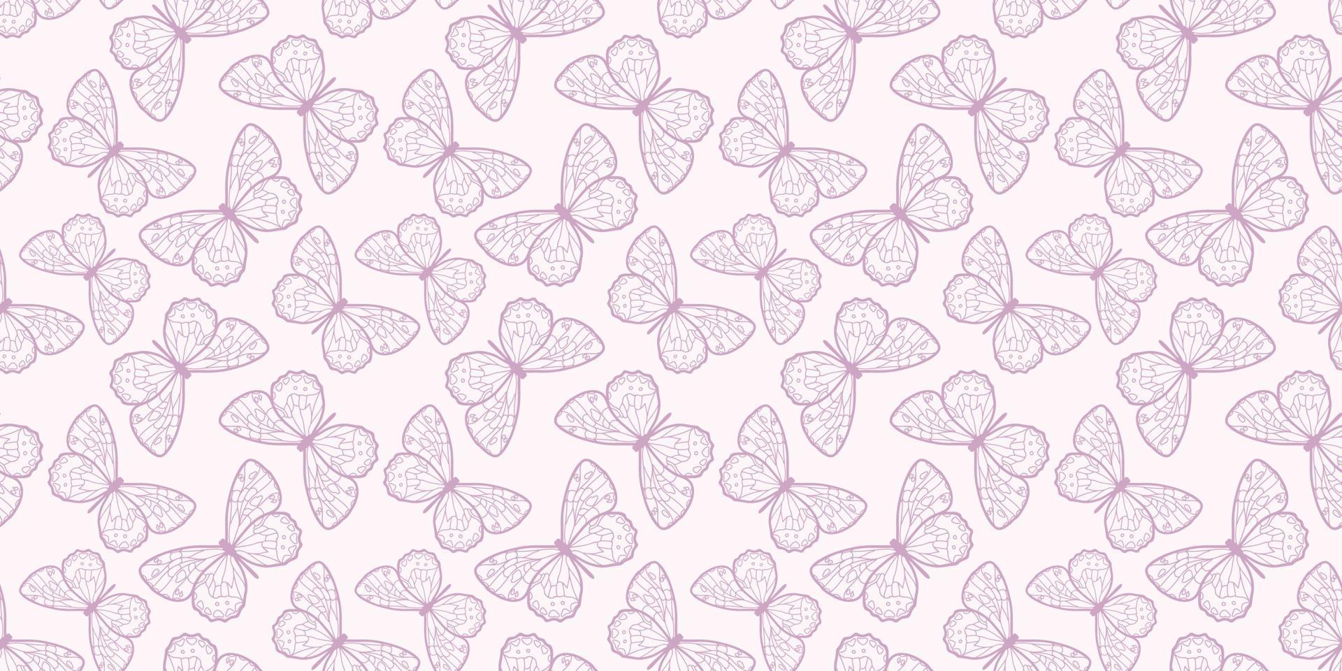 Butterfly seamless repeat pattern background vector