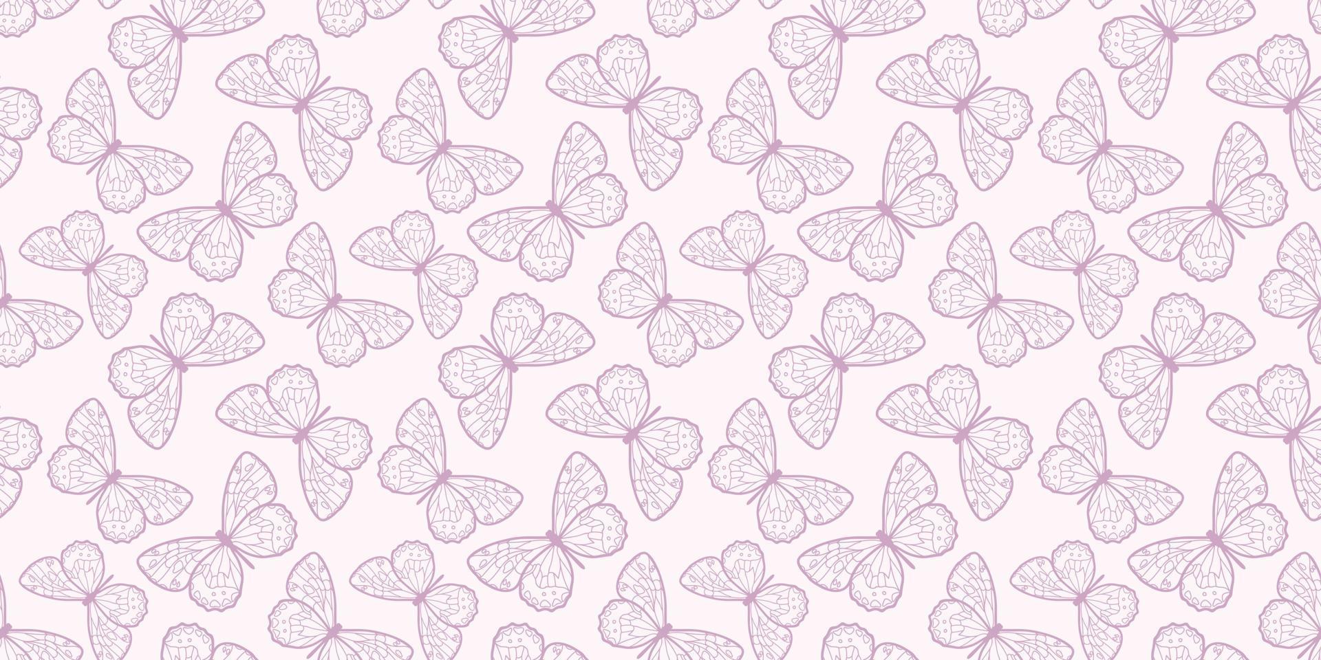 Fondo de patrón de repetición perfecta de mariposa vector