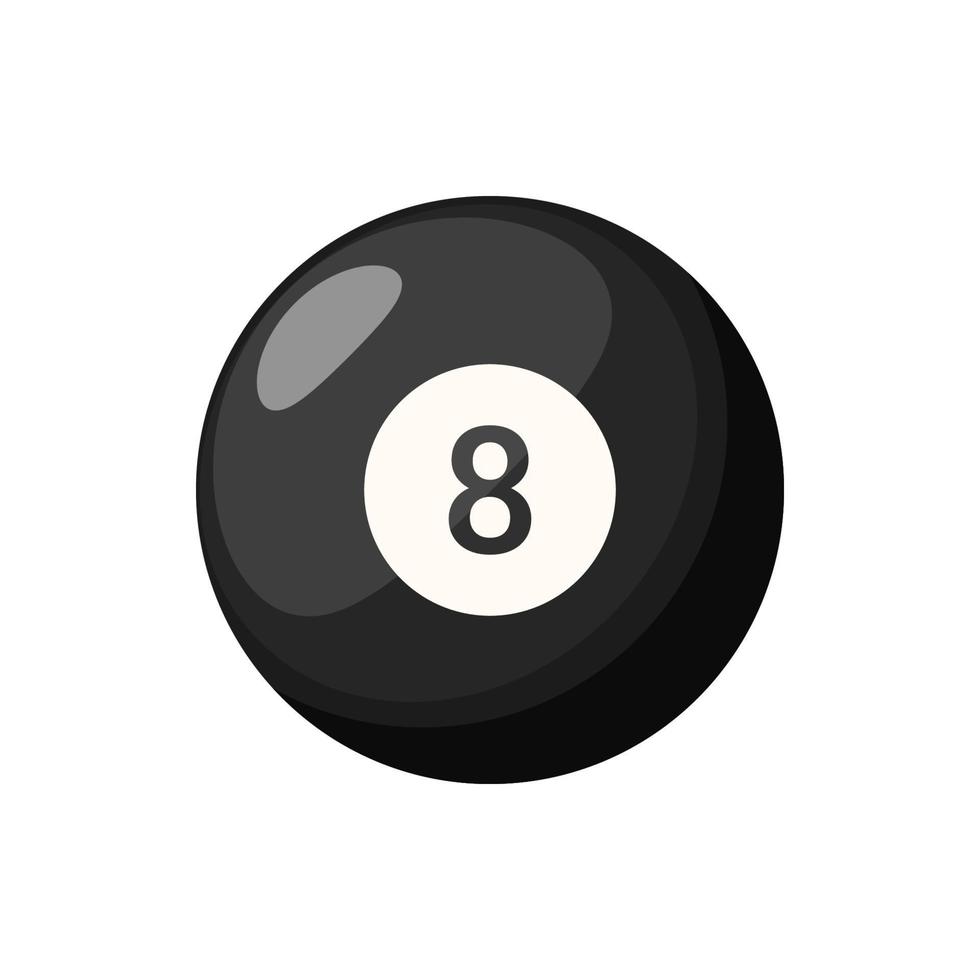 billiard eight ball vector isolated