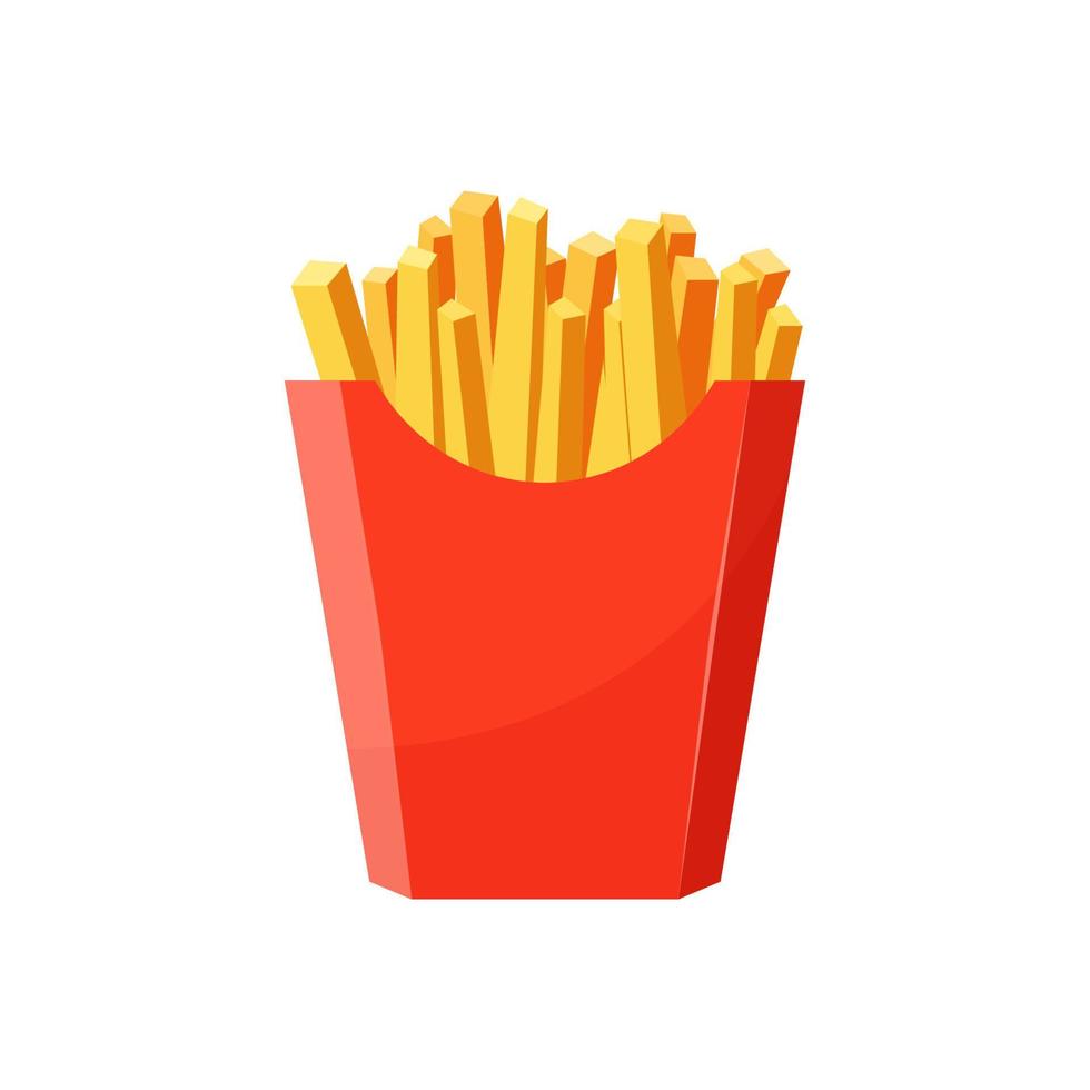 French Fries  vector isolated on white backgroud