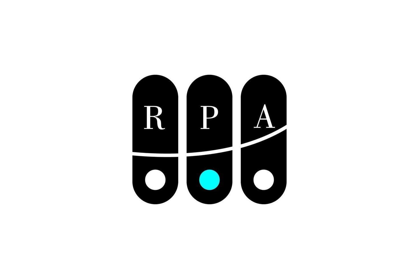 RPA LETTER and ALPHABET LOGO DESIGN vector