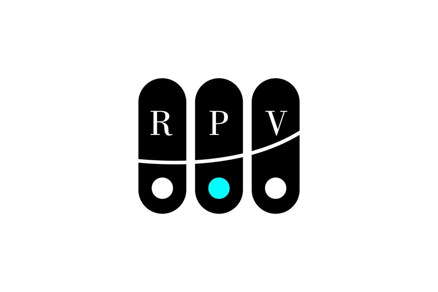 RPV LETTER and ALPHABET LOGO DESIGN vector