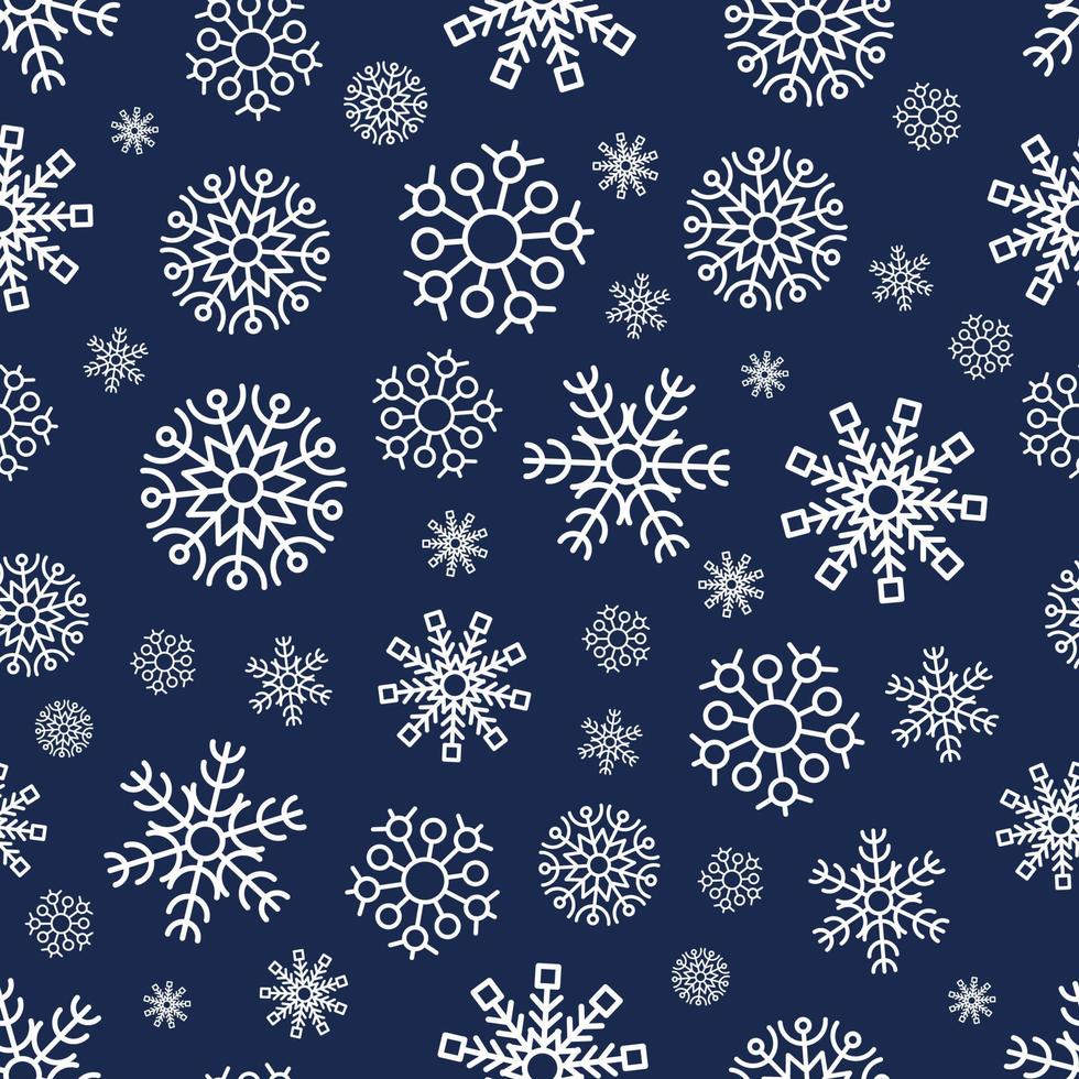 fondo transparente de los copos de nieve. elementos de decoración de navidad y año nuevo. ilustración vectorial vector