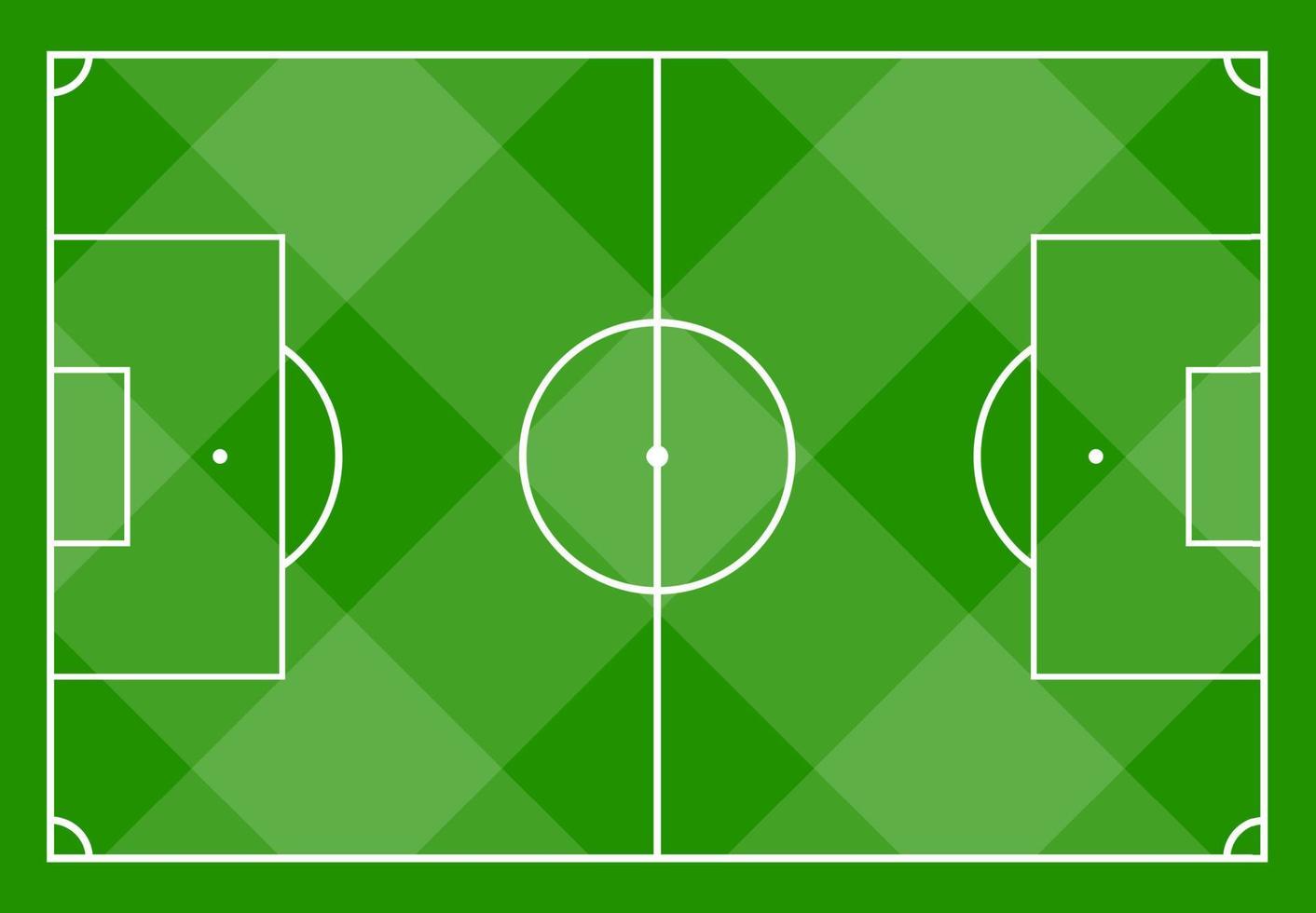 campo de fútbol con césped verde. ilustración vectorial vector