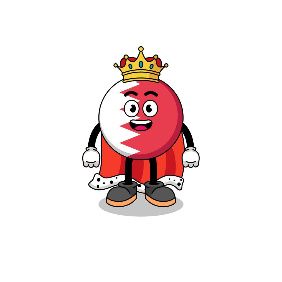 Mascot Illustration of bahrain flag king vector