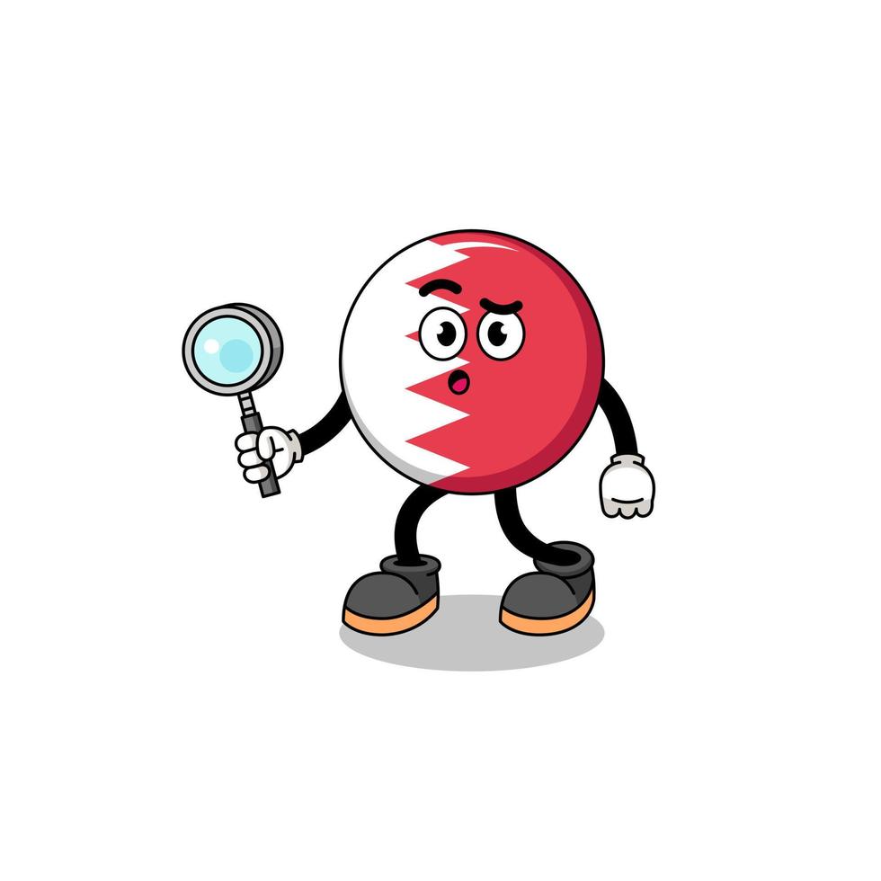 Mascot of bahrain flag searching vector