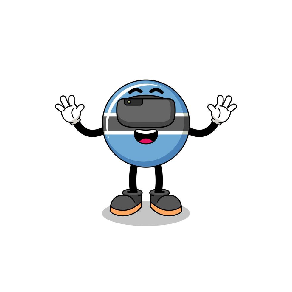Illustration of botswana with a vr headset vector